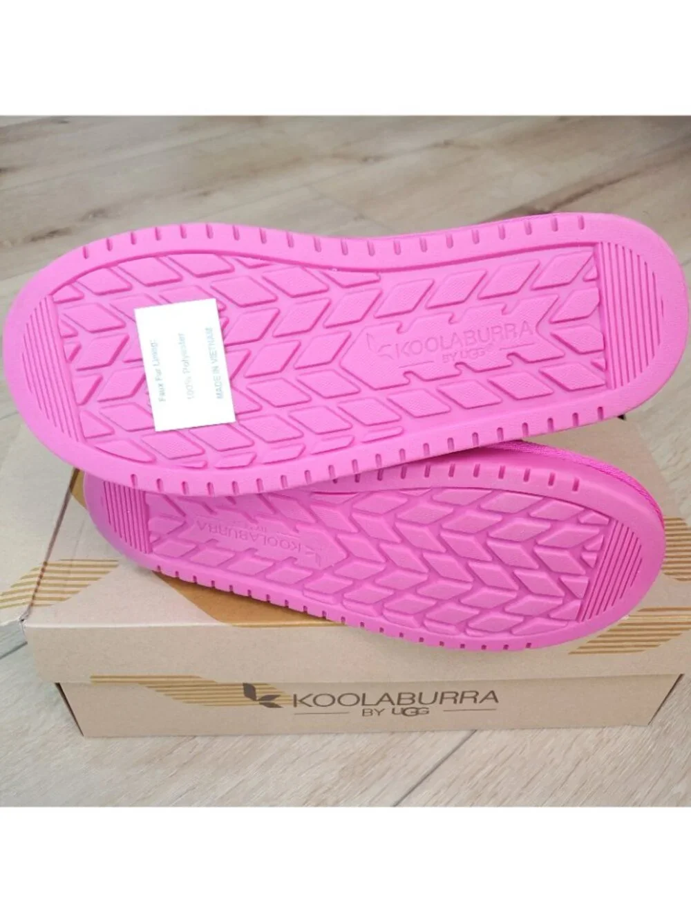 KOOLABURRA BY UGG Nalie Short Winter Boots Big Girls Size 4 Youth Pink Fur Lined